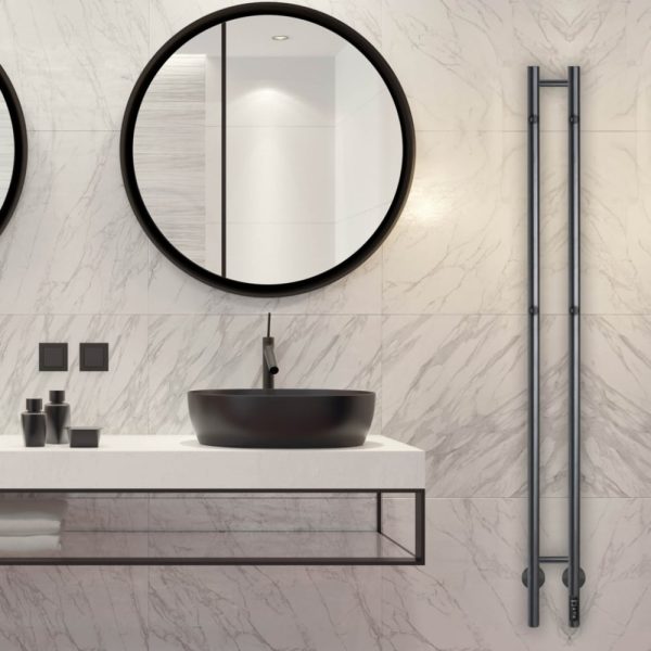 H2 power electric heated towel rail