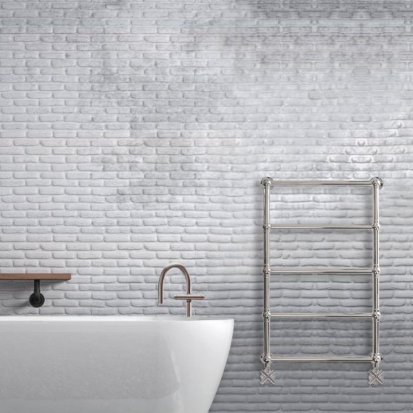 Hydra heated towel rail steel